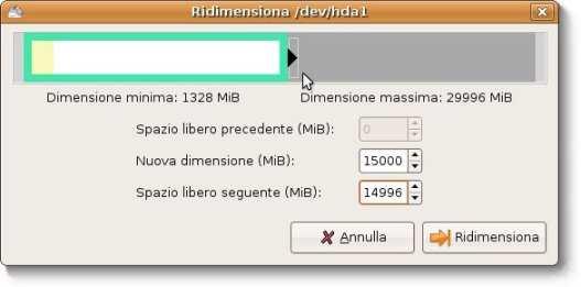 Occore trascinare la freccia nera con il mouse verso sinistra o scrivere in una delle caselle