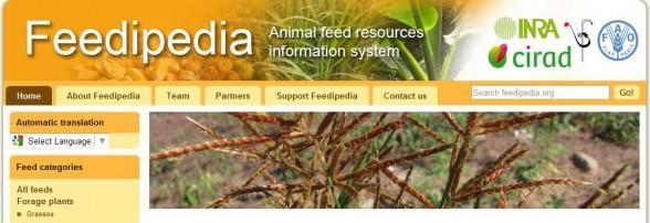 9.3 Feedipedia Feedipedia è un sistema di informazione con libero accesso alle risorse relative all alimentazione animale, che fornisce informazioni sulla natura, sul tipo, sulla composizione