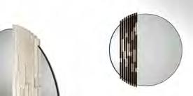 GIANCARLO BOSIO E CENTRO RICERCHE GIORGETTI 207 RIFT Specchiera da parete con profilo laterale in massiccio di frassino in finitura grigio antracite (fin.93).