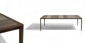 CHI WING LO 207 GEA GEA CHI WING LO 207 Serie di tavolini quadrati con la struttura in acciaio inox protetto, verniciato a polvere color carruba.