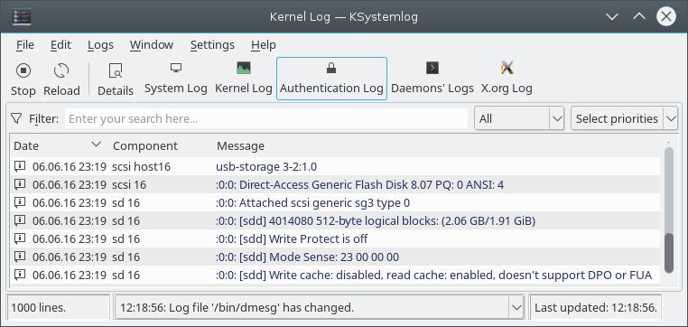 Capitolo 1 Usare KSystemLog 1.1 Introduzione 1.1.1 Cos è KSystemLog? KSystemLog è uno strumento per visualizzare i registri di sistema.