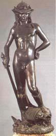 Donatello (1386-1466) Vive e lavora a Firenze 1443-54 è a Padova Va a bottega dal Ghiberti Va a Roma con il