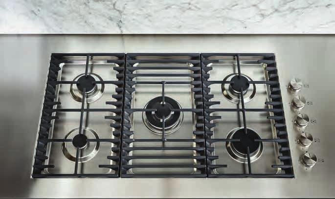 hobs, PIANI A GAS VARENNA - VARENNA GAS HOBS PIANI COTTURA BARAZZA - BARAZZA HOBS 1-4 fuochi con comandi frontali 4 burners with frontal controls 2-5 fuochi con comandi frontali 5 burners with