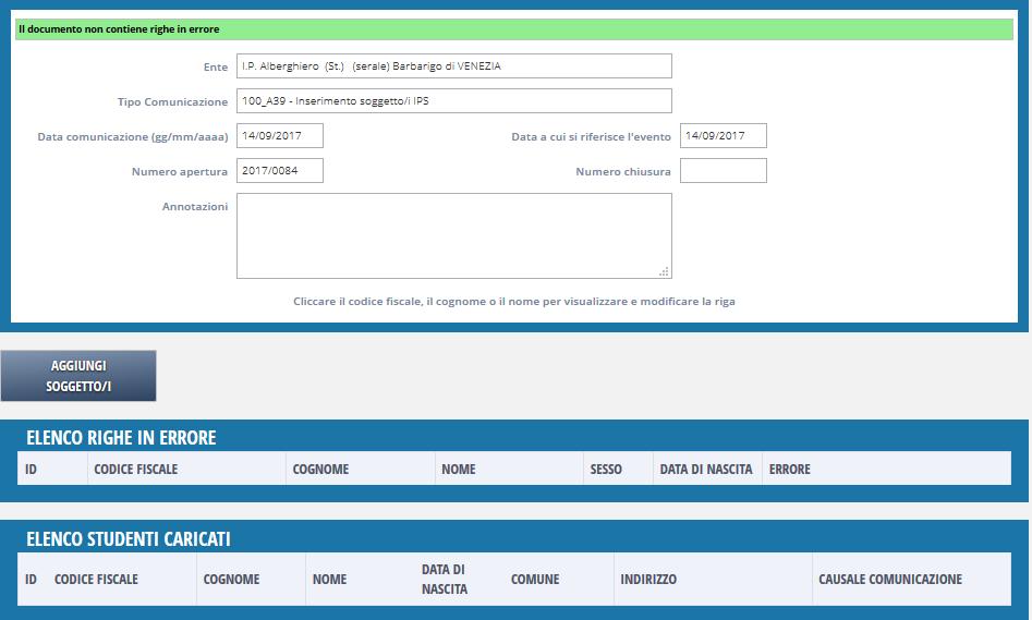 Nel campo Annotazioni potranno essere inserite delle indicazioni che consentono all operatore dell ente che effettua la comunicazione di identificare facilmente il