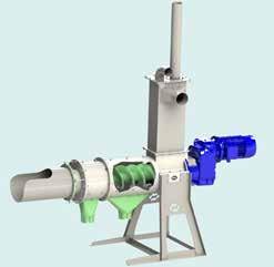 Caratteristiche Tecniche e Dimensioni SEPCOM iogas Verticale Separatori per digestato DOMND DI REVETTO INTERNZIONLE occa di uscita a diafraa: contropressione autoregolata REVETTTO Le coclee verticali