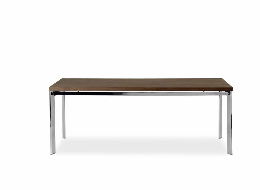 Imperial Design: Anja Potyrala Table with top made by natural walnut or oak veneer. Top available also in solid wood.