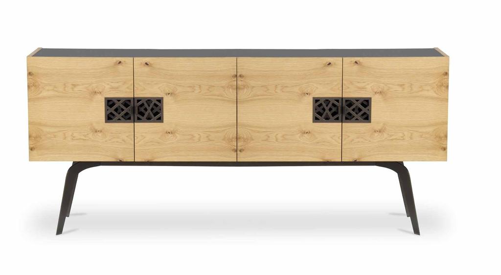 diversi colori. Sideboard made by natural walnut or oak veneer.