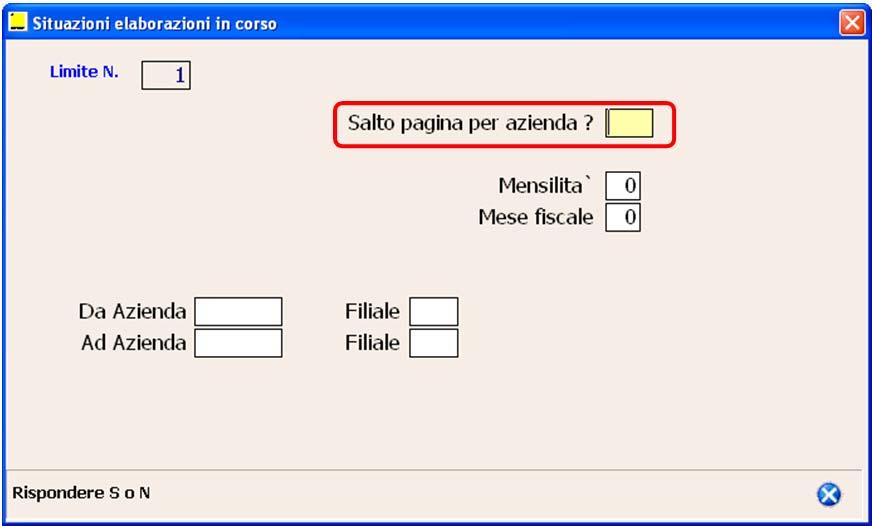 IMPLEMENTAZIONI Elaborazioni mensili Stampe STCERCA Stampa situazione elaborazioni Inserita la