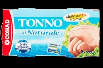 3 Tonno al naturale Conad 160 g x 2