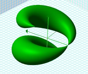 (8) Discutere il segno della curatura gaussiana nei punti della superficie della figura.