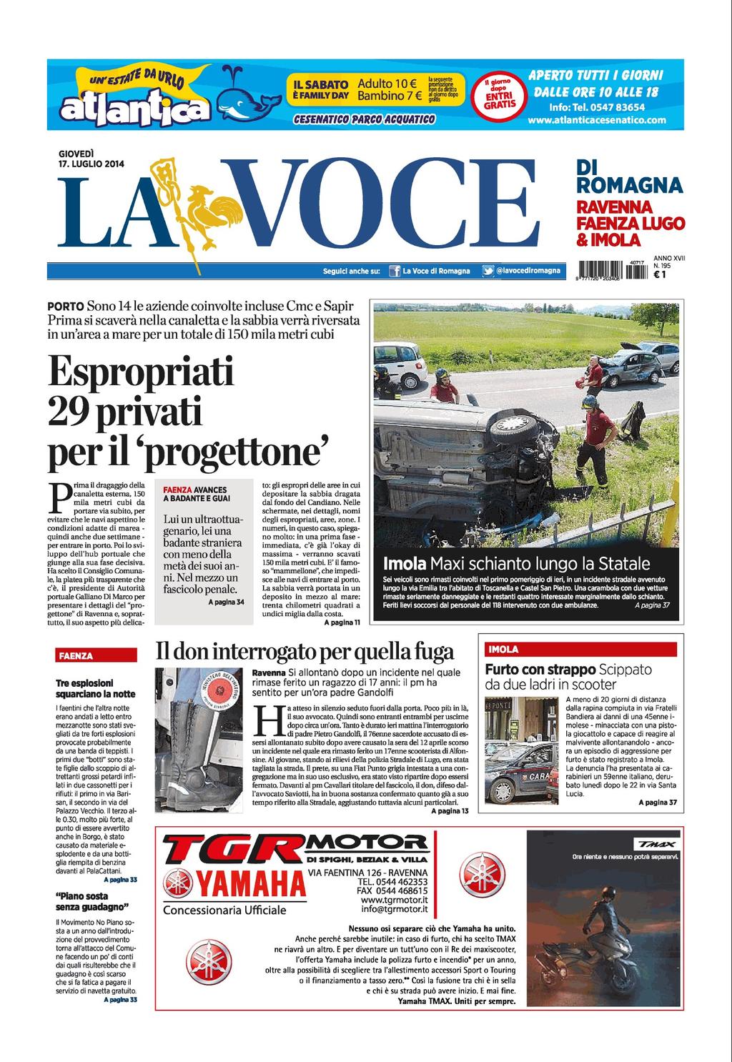 17 luglio 2014 La Voce di Romagna Prima Pagina