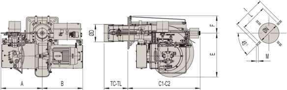 80 90 100 110 120 130 140 150 160 170 180 [ kg/h ] 400 600 800 1000 1200 1400 1600 1800 2000 [ kw ] A B C1 C2 ØD E F TC TL I L M ØN FNDP 70/M 360 385 735 1175 165 355 171 250 350 368 340 M12 180 FNDP
