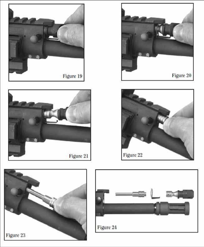 Figura 19 Figura 20 Figura 22 Figura 21 Figura 23 Figura 24 La rimozione del blocchetto di presa gas e dell astina non è necessaria.