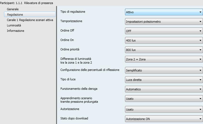 autorizzato (autorizzazione su OFF), il comando a distanza è utilizzato per invertire lo stato dell'uscita; commutando lo stato su ON l'uscita passa a 100% durante la temporizzazione.