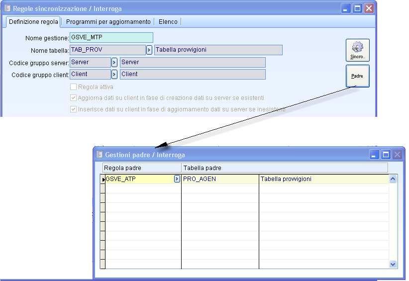 Fig. 1-17 Regola 2 avente come padre la prima regola Le regole relative alle principali anagrafiche saranno rese disponibili, senza dover