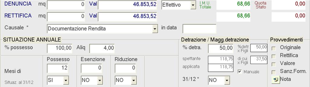 Es.: Per riprodurre la situazione precedente l