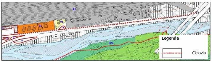 Figura n 7: Zonizzazione di Progetto (Scala 1:5.000). E. Valutazione di rischio geologico in relazione all uso previsto: E1. Rischio connesso con dinamica gravitativa: Nessuno.