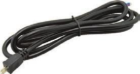 Su specifiche del cliente è possibile applicare l interruttore sul cavo. Bipolar connection cable, PVC + PVC.