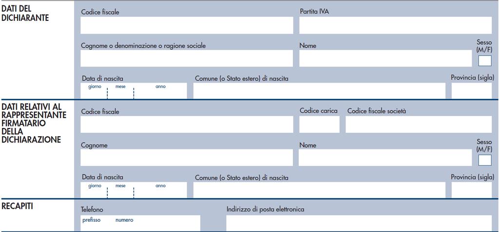 Parte relativa alla numerazione ed all anno di riferimento 01 2015 Nell esempio si è ipotizzato che la dichiarazione di intento sia la prima emessa, a valere sull anno 2015.