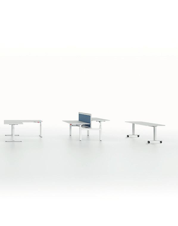 HT DESIGN DESIGN TAVOLI SCRIVANIA REGOLABILI IN ALTEZZA 3 STADI CON MANOVELLA 65 125 cm TIPO A - Sit/Stand - Rif.