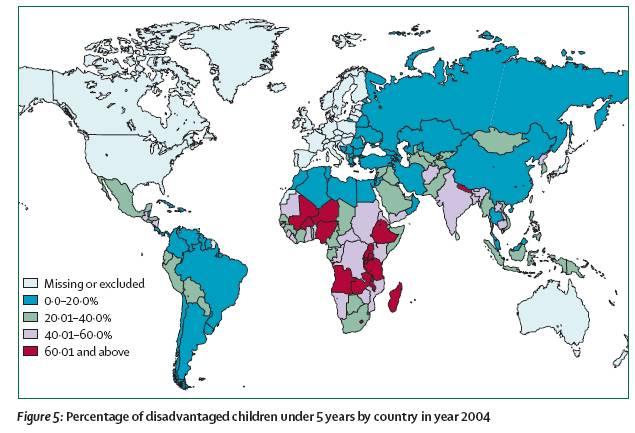 i problemi vanno ben oltre la mortalità infantile: Bambini disadvantaged Stunted e/o