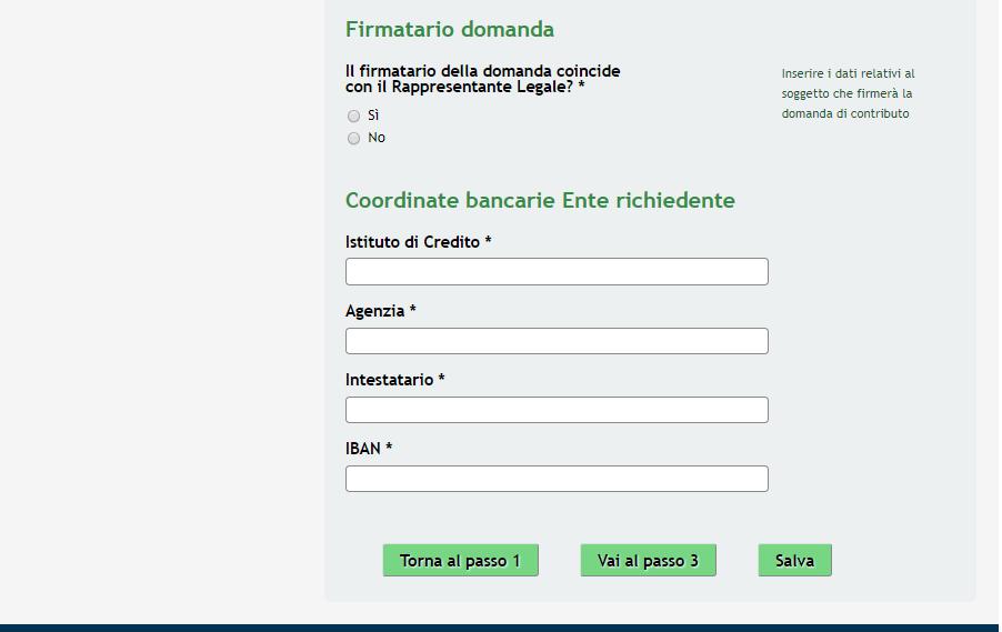 Figura 9 Modulo 2 Dati soggetto In questo modulo è necessario compilare i dati dell ente no profit che