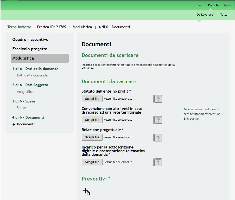 3.4 Modulo 4 Documenti Figura 14 Modulo 4 Documenti Nel