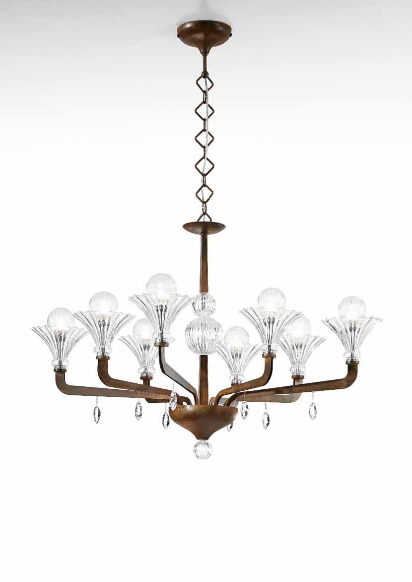 lampadario chandelier 472/4+4 151