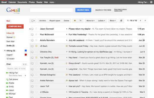 mailbox di Yahoo) Gmail, il servizio di posta offerto da