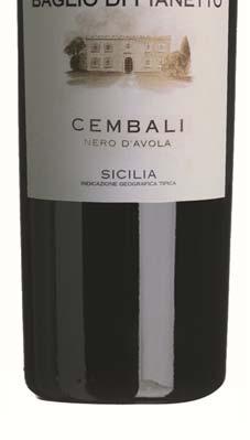 CEMBALI IGT SICILIA Noto località Baroni Nero D Avola In lieve declino con un ottimale presenza di calcare Le uve vengono vinificate dopo essere state raccolte manualmente.