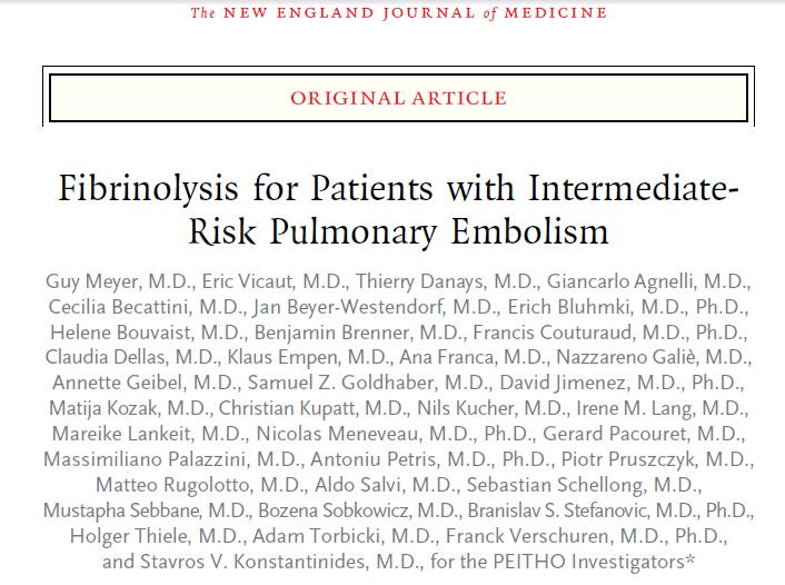 Πειθώ Pulmonary EmbolIsm THrOmbolysis?