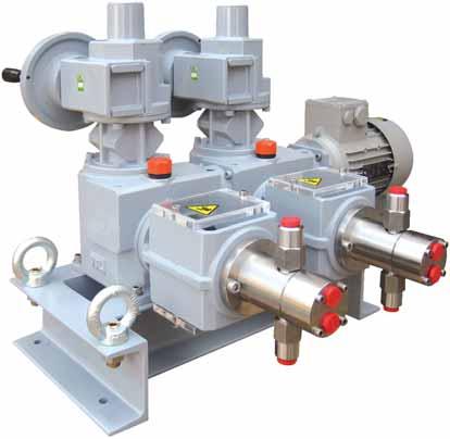 OBL s metering pumps are used in several industrial plants. The L series ranges from the smallest capacity, 400 cc/h, to the largest, 11.000 L/h.