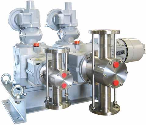 Le pompe dosatrici OBL sono utilizzate in molteplici processi industriali. La gamma delle pompe L spazia dalle piccole portate di 400 cc/h fino a portate elevate di 11.000 L/h.