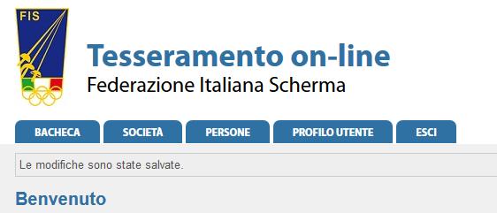 corrispondenza tra le due password introdotte. Una volta impostata la password l utente dovrà selezionare SALVA per introdurla all interno del sistema.