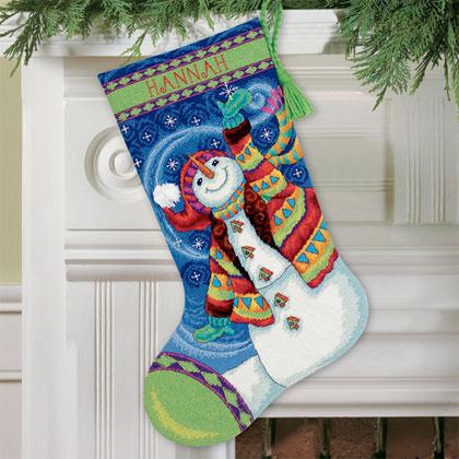 Scheda creata giovedì 05 agosto, 2010 Happy Snowman Stocking Modello: KITDIM-71-09143 Il kit contiene lo schema a colori con le istruzioni, l'ago, il