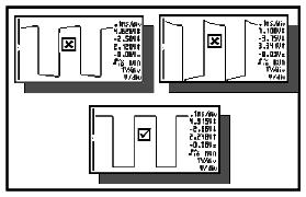 - Le voci V7div e time/div vengono visualizzate con carattere normale (non evidenziato).