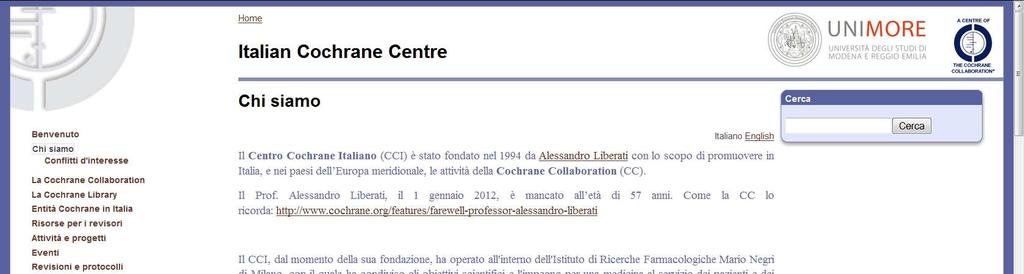 CENTRO COCHRANE ITALIANO