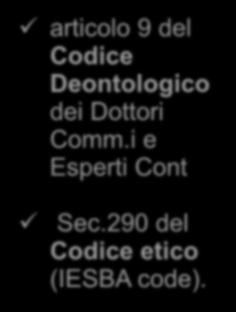 Deontologico (DCEC) IESBA Code Decreto