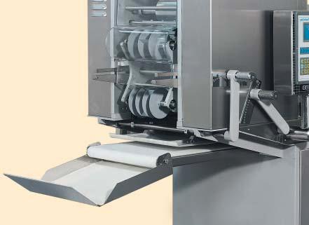 It is also possible to change the out-feed belt of the second moulder which allows to obtain loaves of different length.