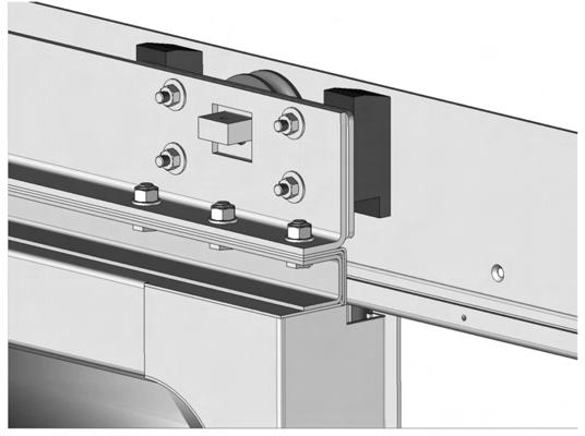 Sliding wing fitting up To fit the siding wings it is necessary to carry out the following operations: - Bring the sliding wing near the frame, that has been already fixed to the boat.