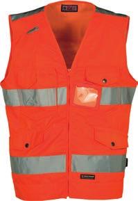 Gilet alta visibilità cotone poliestere Master Art: 020987 2-2 corpo - gilet arancio da S a 3XL giallo da S a 3XL 60%