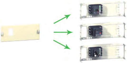 (ripartitore Polypact e collegamenti prefabbricati) b collegamento del comando b segregazione (forma da a ) b modularità (tenendo conto dei perimetri di sicurezza).