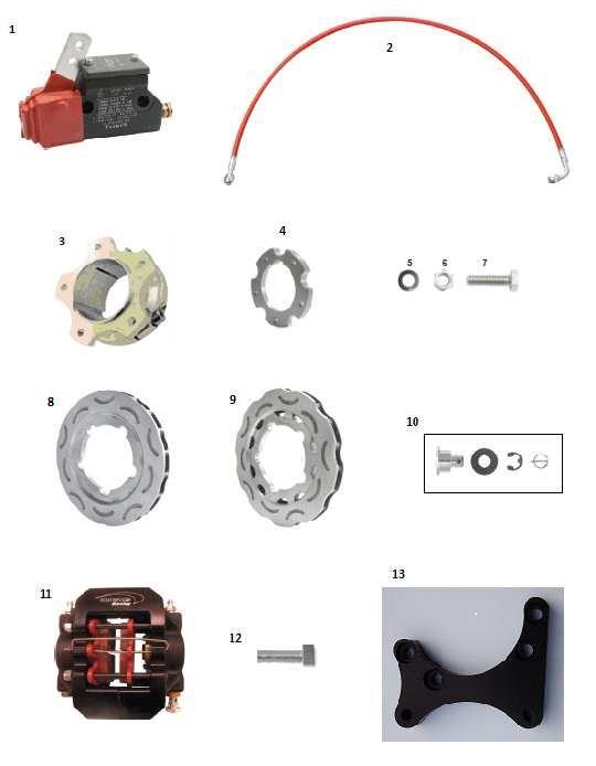 V09/V10 REAR BRAKE SYSTEM IMPIANTO