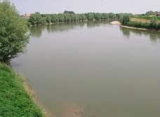 Il bacino dell Adige verso il mare bagna anche il territorio provinciale veneziano, prima di sfociare nell' Adriatico presso Porto Frossone poco a Sud di Chioggia.