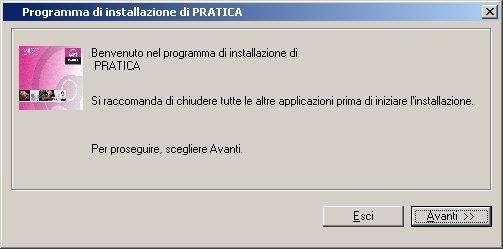 2.1.1 Installazione della parte server Inserire il CD di installazione di Pratica nel lettore, automaticamente appare la seguente maschera: Cliccando su Server una