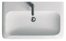 24 78080 lavabo 80 220 lavabo simmetrico 100 disponibile per rubinetteria monoforo. fissaggio a parete con bulloni.