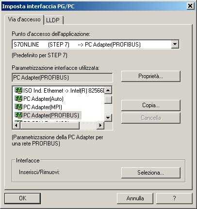 Installazione del software 2.1 Requisiti di sistema 2.1.2 Configurazione della scheda di interfaccia Configurazione della scheda di interfaccia Procedere come segue: 1.