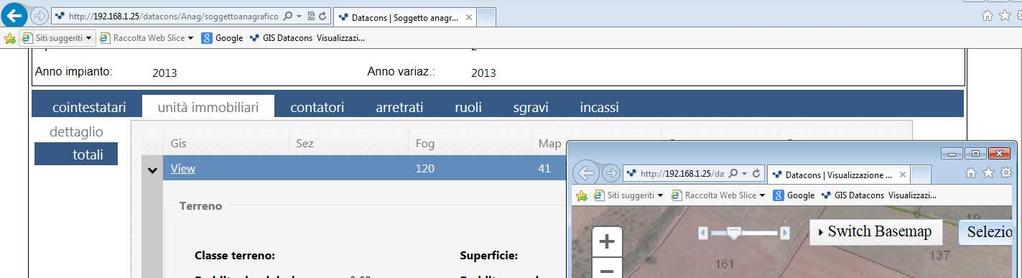 GESTIONE WEB SETTORE CATASTO