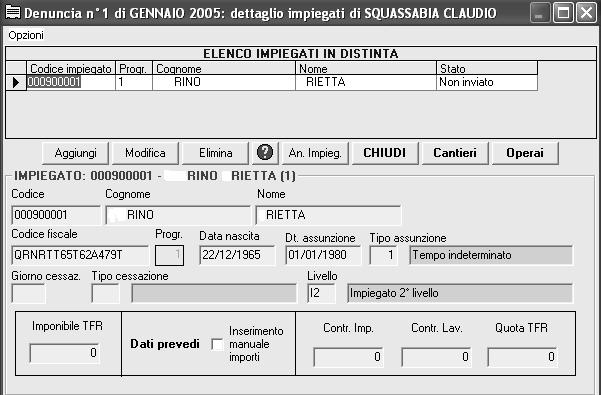 Invio delle denunce create con il programma della Cassa edile di Pavia Gestione Fondo Pensione complementare Prevedi Impiegati Il comparto Impiegati