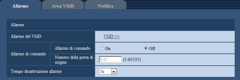 13 Configurazione delle impostazioni dell allarme [Allarme] 13 Configurazione delle impostazioni dell allarme [Allarme] Su questa pagina si possono configurare le impostazioni riguardanti il